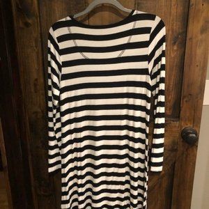 Black and White Striped Dress